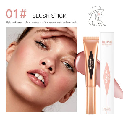 New Cream Bronzer Contour Blusher Beauty Wand Highlighter Blush With Cushion Liquid Face Bronzer Wand Stick Applicator Makeup