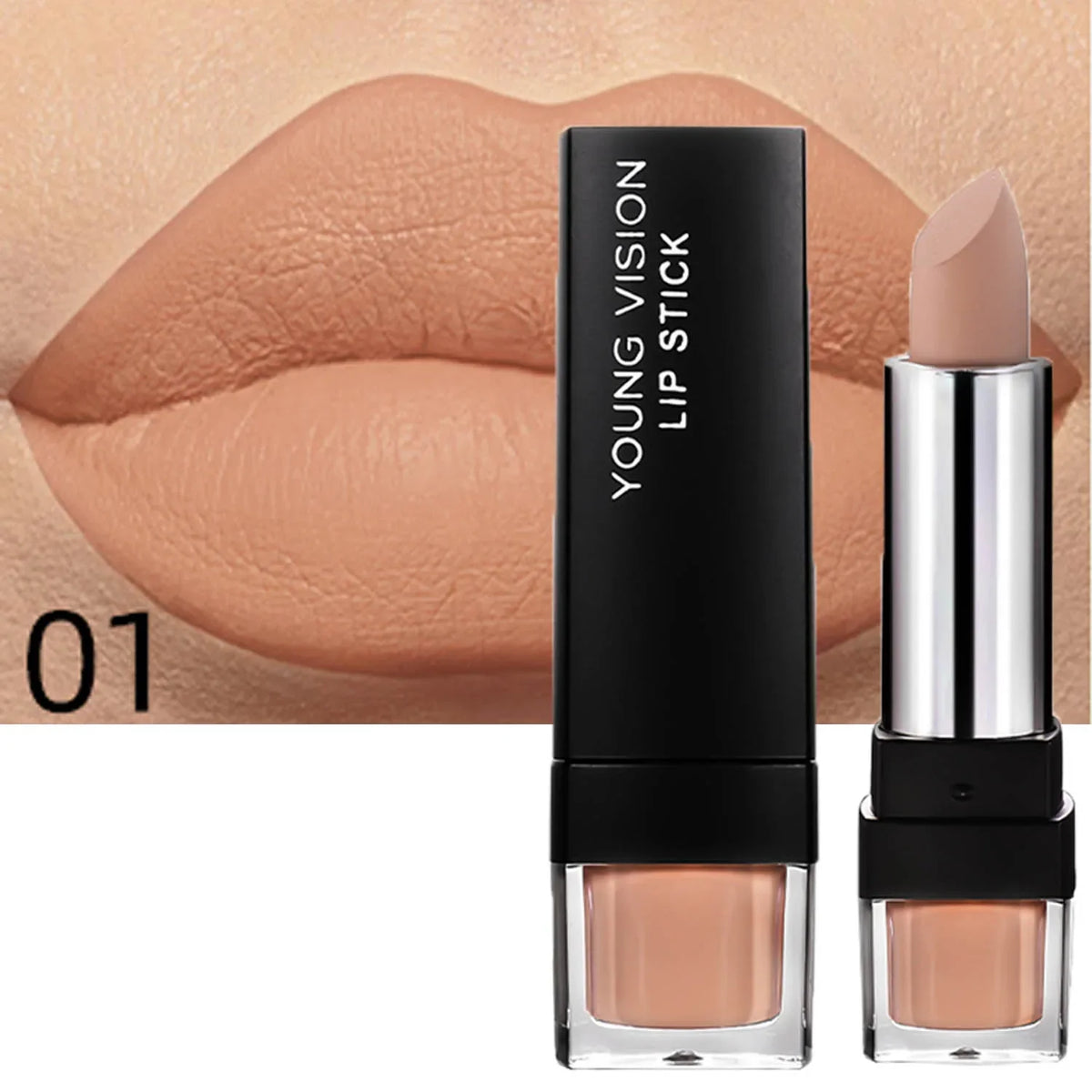 6-Color Matte Lipstick , Non-Fading, Non-Stick Cup Long-Lasting Velvet Finish, Smooth Matte Lip Color Waterproof Smudge-proof