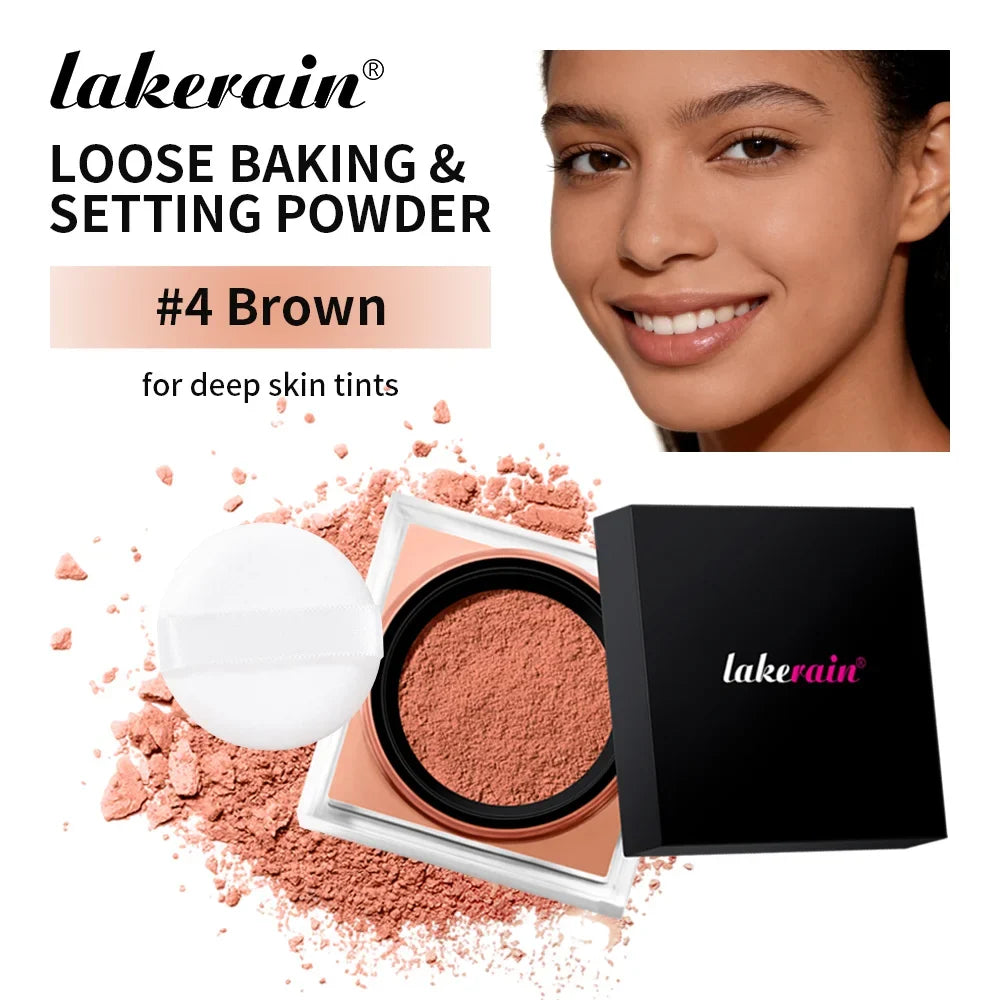 Waterproof Loose Baking&Setting Powder Long Lasting Oil Control Matte Setting Powder Natural Brightening Face Cosmetics
