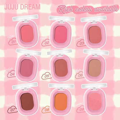 Monochrome Matte Blush Powder,Natural Nude Cheek Rouge,Brightening Long-Lasting Waterproof,Easy Apply,Safe Xmas Halloween Makeup