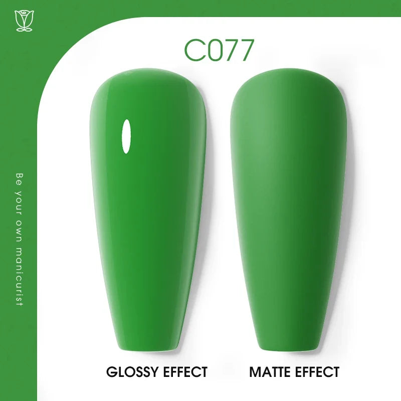 ROSALIND 7ml/15ml Summer Green Gel Nail Polish Semi Permanent Nail Art Manicure Soak Off Top Base Matt Hybrid Varnishes UV Gel
