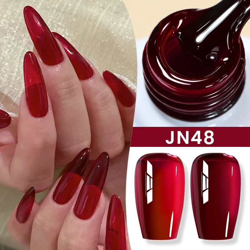 BORN PRETTY Milky White Jelly Nude Gel Nail Polish 10ml White Translucent Soak Off Gel Vernis Semi Permanent Need UV Light Cure