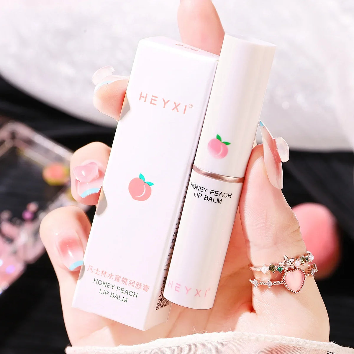 Honey Peach Lip Balm Color Change Lipstick Lips Plumper Moisturizing Hydrating Nourishing Beauty Lips Skin Carae Cosmetics