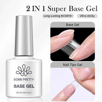 BORN PRETTY Jelly Nude Gel Nail Polish 10ml Light Pink Peach Translucent Color UV Light Cure Gel Varnish Nail Art DIY at Home
