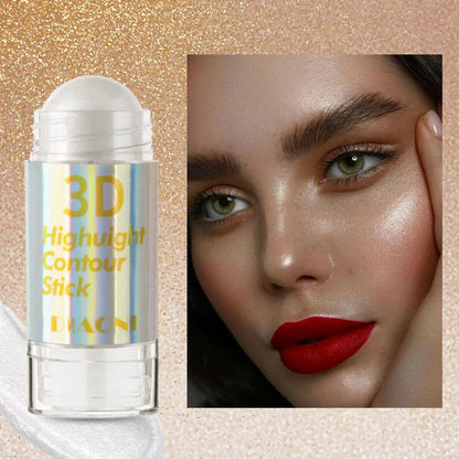 6 Colors 3D Face Brighten Highlighter Bar Cosmetic Face Contour Bronzer Shimmer Highlighter Stick Concealer Cream Makeup tool