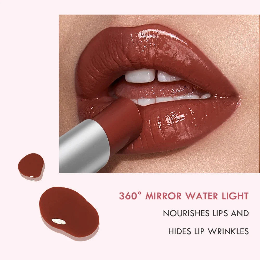 Hydrating Berry Shine Lipstick Set, Long-Lasting Plump Lip Cream, Non-Sticky & Creamy Finish, 6 Colors
