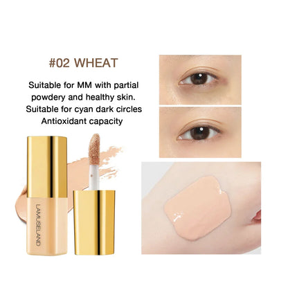 Wheat Tone Moisturizing Liquid Concealer Oil Control Invisible Full Coverage Pores Dark Circles Ivory Foundation Cream Makeup