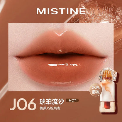 Mistine Lipstick Nude Long Wear Lip Creamy Korean Makeup Matte Lip Glaze Mirror Gloss Lip Jelly Long Lasting 2.9g
