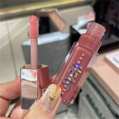 Fenty Beauty MAUVE WIVE Lip Gloss Waterproof Liquid Lipstick Nude Pink Lips Tint Makeup Lip Glaze Cosmetics Red Lip Stain
