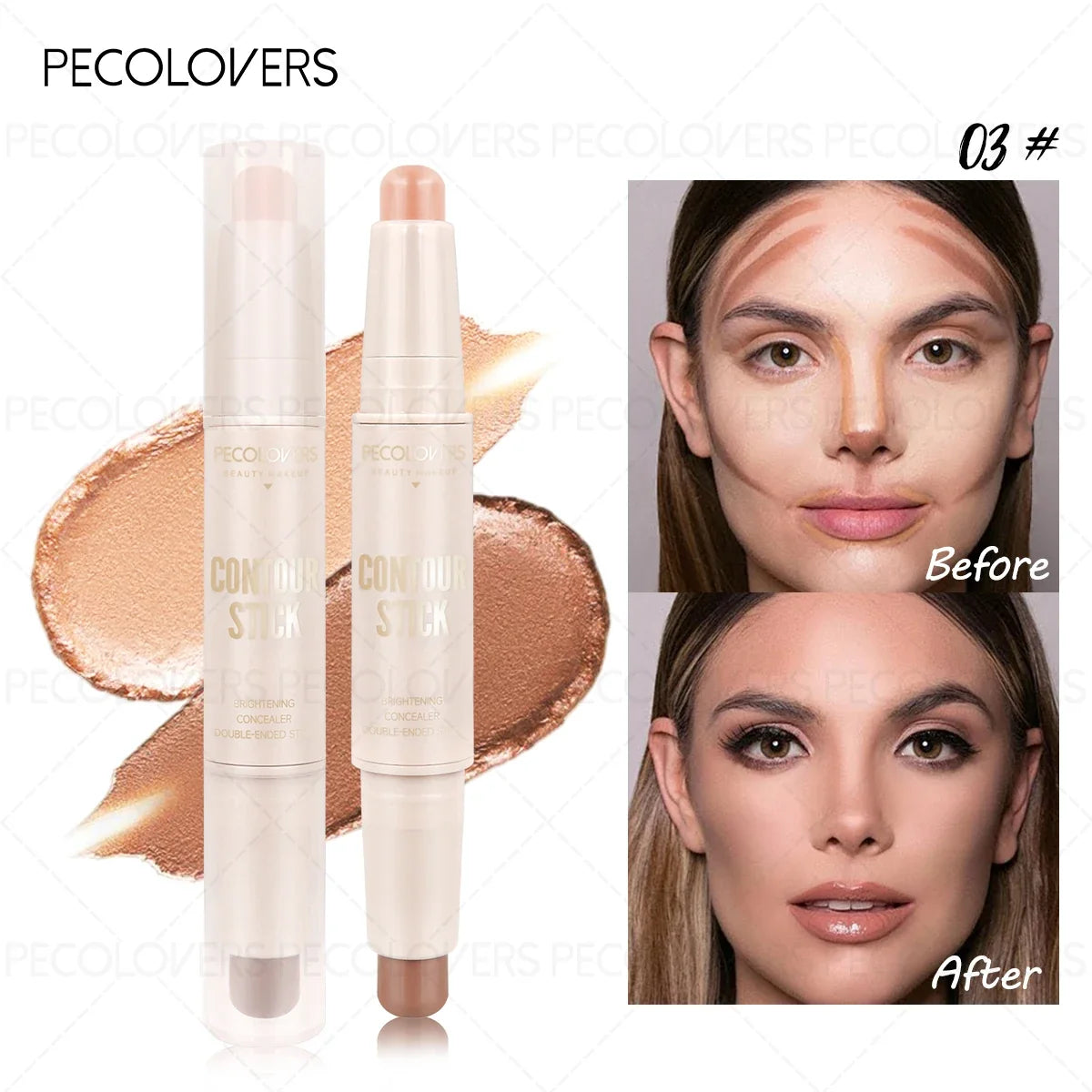 1PC Highlight and Contour Stick, Facial Highlighting, Shaping The Facial Contour, Three-dimensional, Essential Daily Makeup Tool