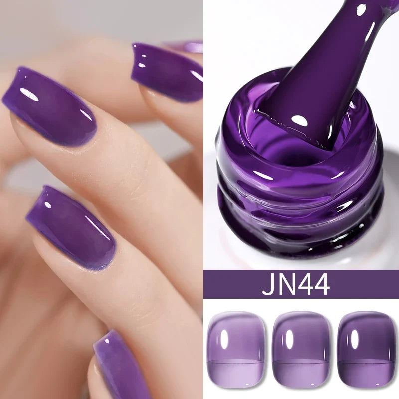 BORN PRETTY 10ml Blood Red Jelly Gel Nail Polish Halloween Nails Art Gel Polish Sheer Translucent Nail Gel for Winter Manicure
