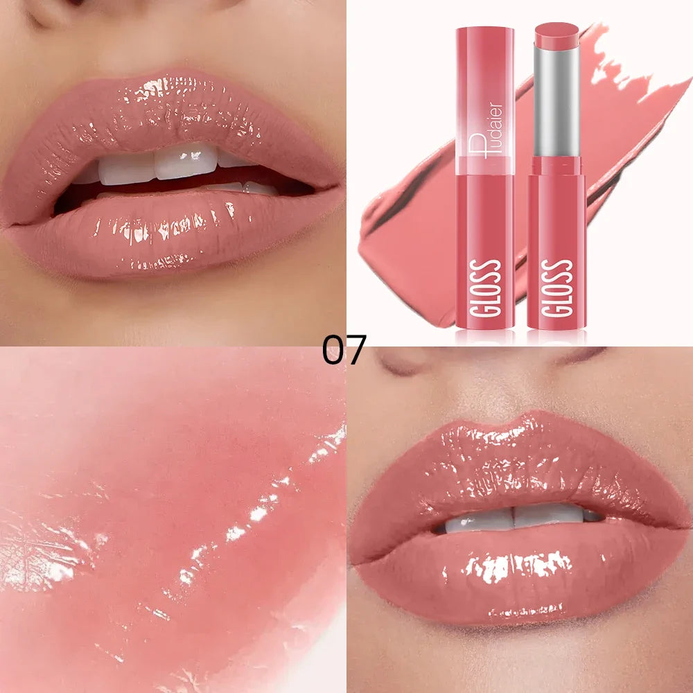 Hydrating Berry Shine Lipstick Set, Long-Lasting Plump Lip Cream, Non-Sticky & Creamy Finish, 6 Colors