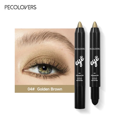 6 Colors Eyeshadow Pencil Stick, Waterproof Pearly Shimmer Glitter Eyeshadow Eyeliner Pen, Long Lasting Eye Makeup Tool