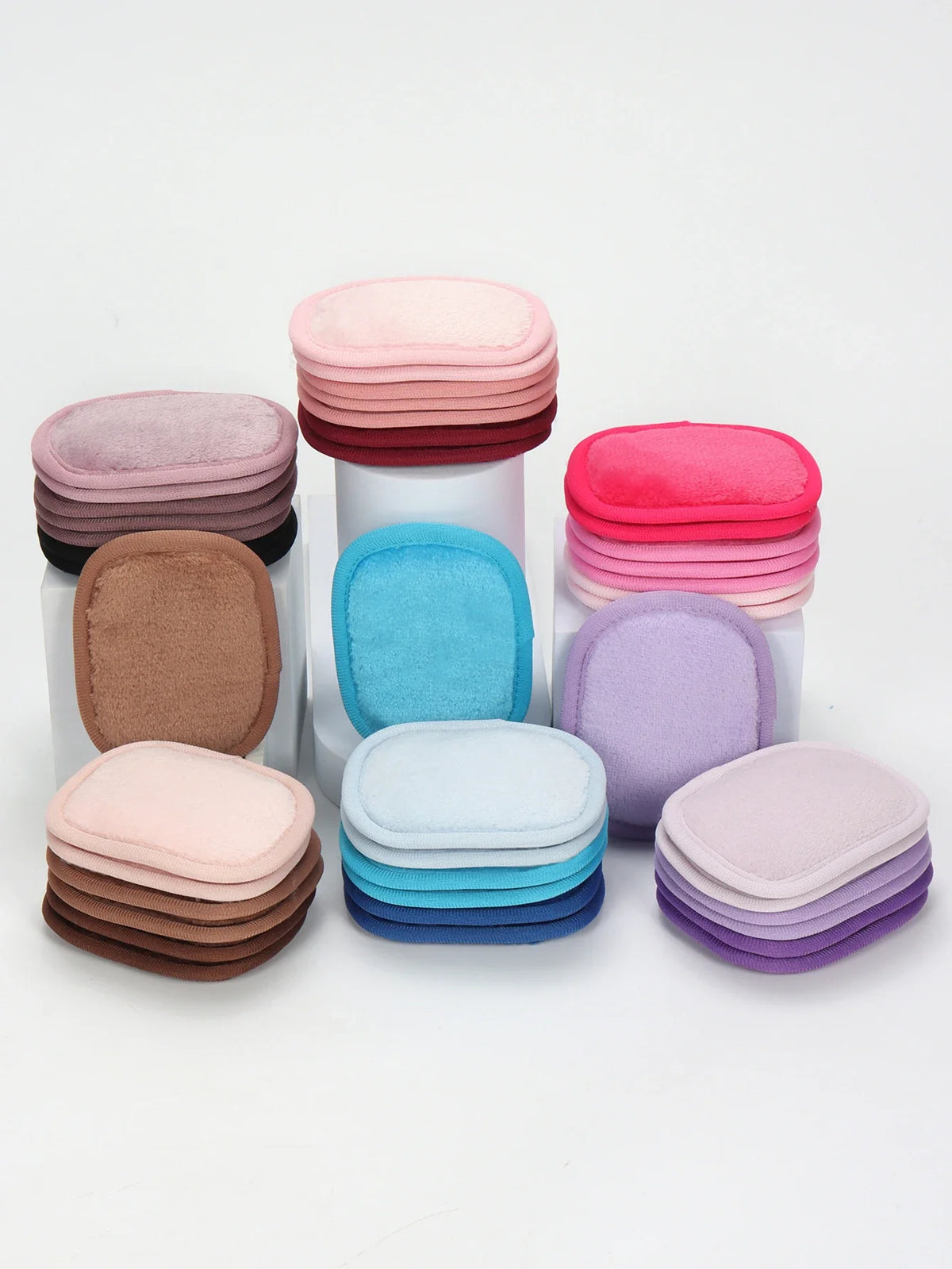 810 Makeup Remover Wipes Gradient 7Pcs, Machine Washable, Reusable Makeup Remover Tools for All Skin Types
