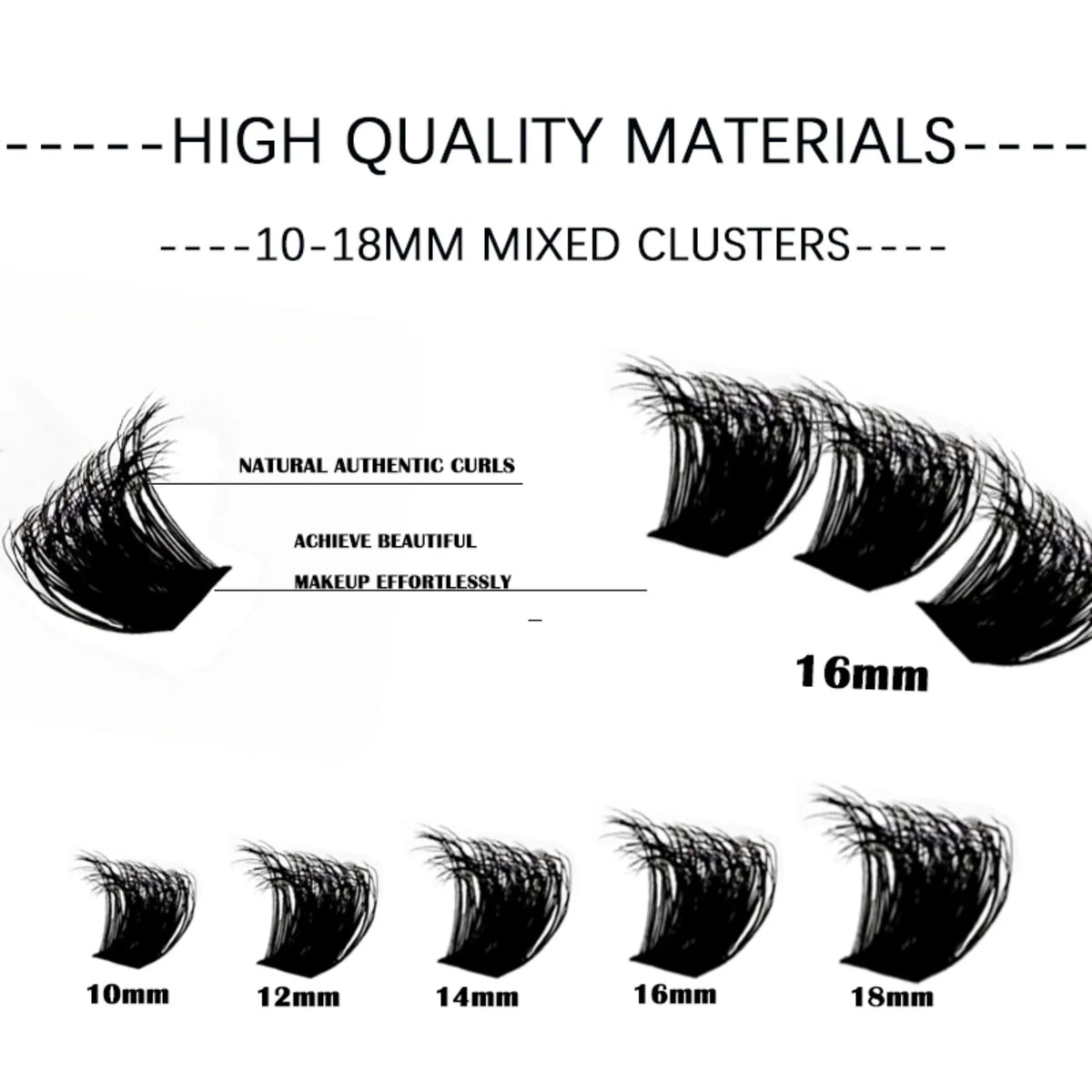 New 14/30 Rows DIY 5D Fluffy Lash Clusters 30D-150D Thick Eyelash Clusters Individual Lashes 10-18mm Cluster Eyelash Extension