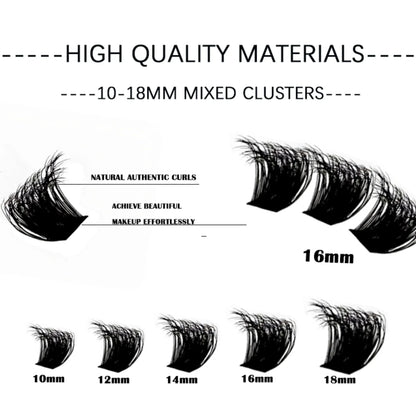 New 14/30 Rows DIY 5D Fluffy Lash Clusters 30D-150D Thick Eyelash Clusters Individual Lashes 10-18mm Cluster Eyelash Extension