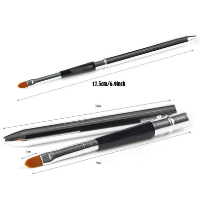 Portable Gold Silver Lips Makeup Brush Pen Metal Handle Cosmetic Lipgloss Lipstick Lip Gloss Brush With Protect Cap Maquiagem