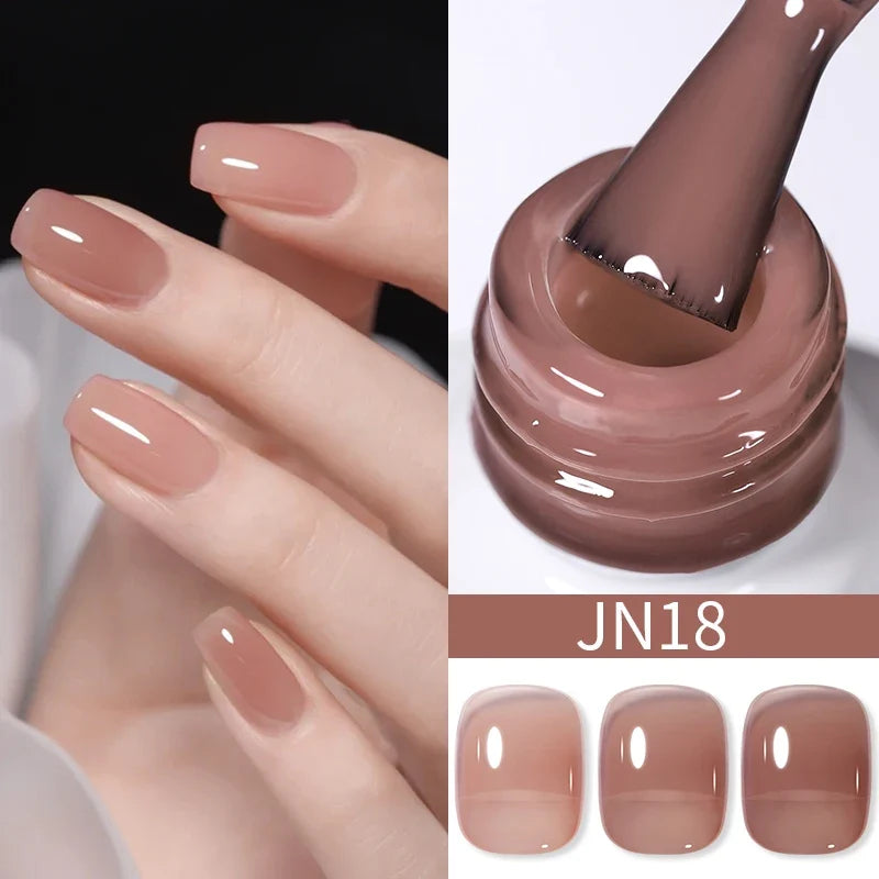 BORN PRETTY 10ml Blood Red Jelly Gel Nail Polish Halloween Nails Art Gel Polish Sheer Translucent Nail Gel for Winter Manicure