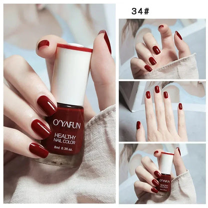 8ml Matte Waterproof No-bake Nail Polish Nail Art Tearable Quick Dry Normal Without Lamp Nail Polish Glitter Sequins UV Varnish