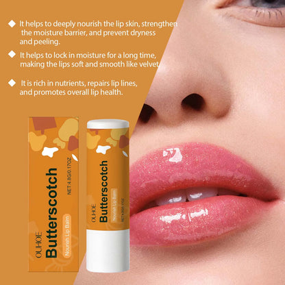 Caramel Milk Flavor Lip Balm Moisturizing Lip Care Hydrating Balm for Dry Chapped Lips Long Lasting Moisture Velvety Smooth