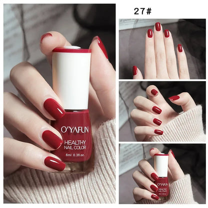 Matte Waterproof No-bake Nail Polish Nail Art Tearable Quick Dry Normal Without Lamp Nail Polish Glitter Sequins UV Varnish
