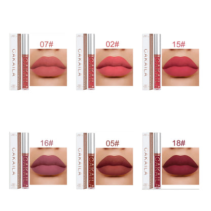 18 Color Lipstick Matte Non-stick Cup Waterproof Lip Gloss