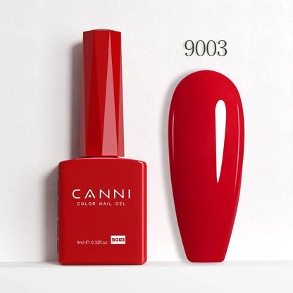 CANNI Hema Free Nail Gel Polish Fall Color Collection Semi Permanent Diamong Long Wear Top Coat Red Gorgeous JellyNude Color 9ml