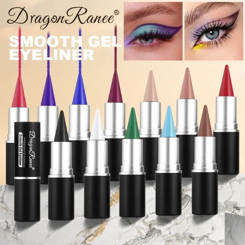 12 Colors Waterproof Eyeliner Cream Lasting Easy To Wear Eye Liner Gel Black Blue Matte Quick Dry Eyeliner Pen Makeup Cosmetics