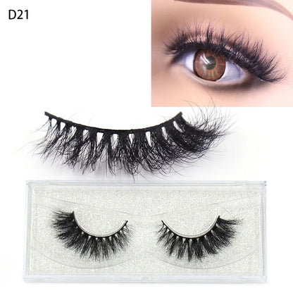 LEHUAMAO 5D Mink Hair False Eyelashes Wispy Cross Natural Mink Lashes Fluffy Eyelash Extension Tools Makeup Handmade Eye lashes