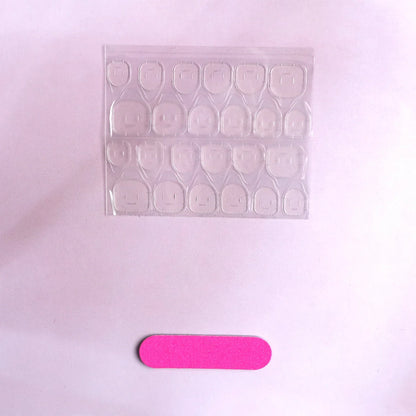 24 Artificial Acrylic Black Square Head Fake Nails Long Ballet Woman Removable Press On Nails Tip Almond Nail Art False Nail Set