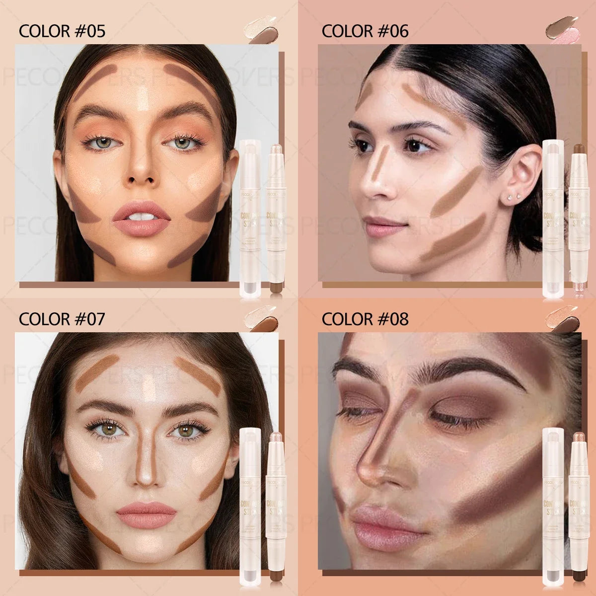 1PC Highlight and Contour Stick, Facial Highlighting, Shaping The Facial Contour, Three-dimensional, Essential Daily Makeup Tool