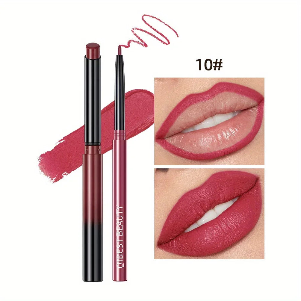 1PC matte lipliner, durable waterproof, sweat resistant, easy to color, fadeless lip gloss, essential for beauty
