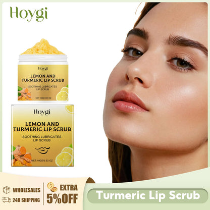 Turmeric Lip Scrub Exfoliating Dead Skin Removal Fade Lip Lines Reduce Melanin Moisturizing Nourishing Chapped Lip Care Products