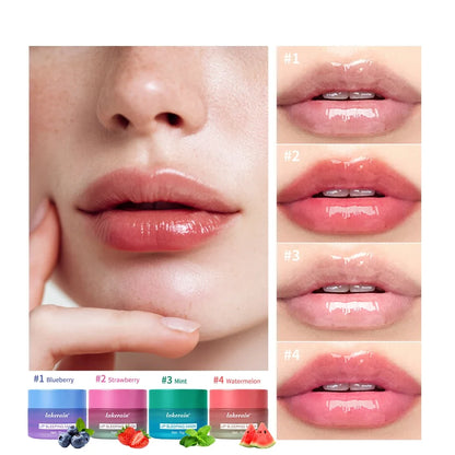 Blueberry Lip Sleeping Mask Overnight Dual Color Hydration For Dry Cracked Skin Reduces Fine Lines Moisturizing Nourish Lip Care