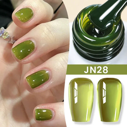 BORN PRETTY Jelly Nude Gel Nail Polish 10ml Light Pink Peach Translucent Color UV Light Cure Gel Varnish Nail Art DIY at Home