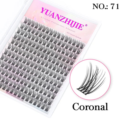 DIY 144 Cluster Lashes YUANZHIJIE free ship Segmented Beam Natural C/D Curl Individual Mink Eyelashes Makeup Supplies at home