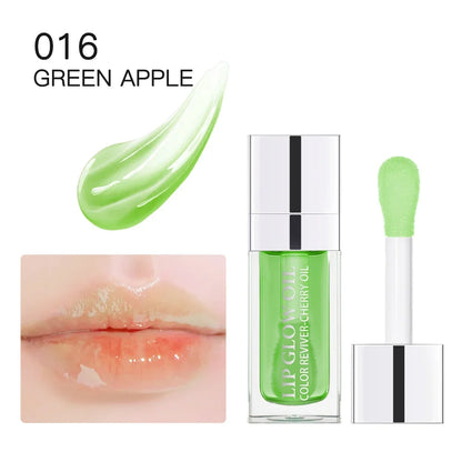 Hot Clear 6ml Crystal Jelly Moisturizing Lip Oil Plumping Lip Gloss Sexy Plump Lip Glow Oil Tinted Lip Plumper Lips Makeup