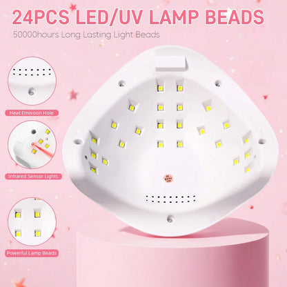 SUN5 UV LED Nail Lamp 48W Nail Dryer For Curing Gel Nail Polish With 4 Timer Automatic Sensor LCD Display Professional Nail Lamp