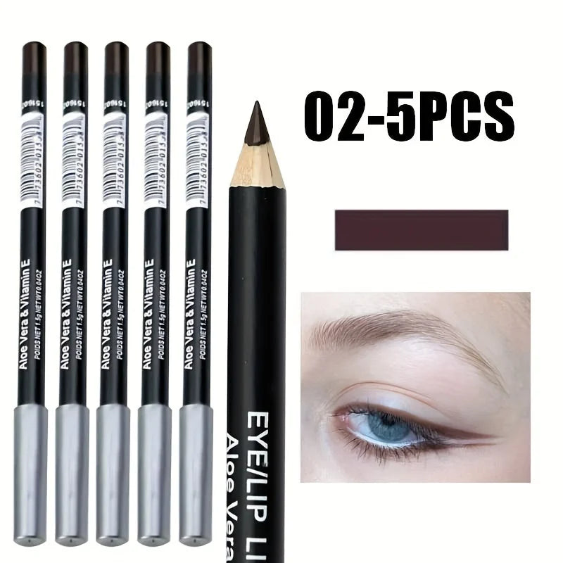 3/5pcs Eye Makeup Pen Black Brown Eyeliner Eyebrow Pencil Waterproof Long Lasting Cosmetic Beauty Tool