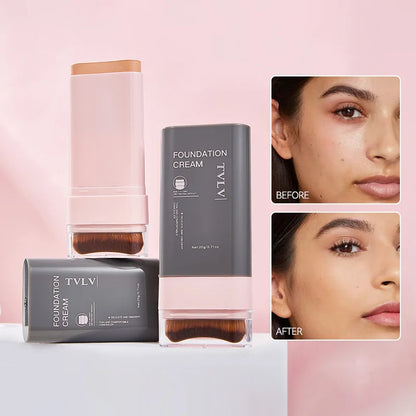 TVLV Concealing Foundation Stick with Built-In Brush - Waterproof