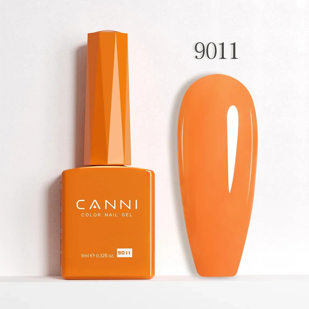 CANNI Hema Free Nail Gel Polish Fall Color Collection Semi Permanent Diamong Long Wear Top Coat Red Gorgeous JellyNude Color 9ml