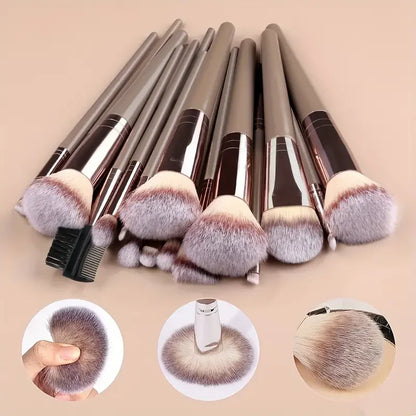 Professional 3-20PCS Makeup Brushes Set Soft Fluffy Foundation Eyeshadow Concealer Blending Blush Brush Kabuki Women Beauty Tool
