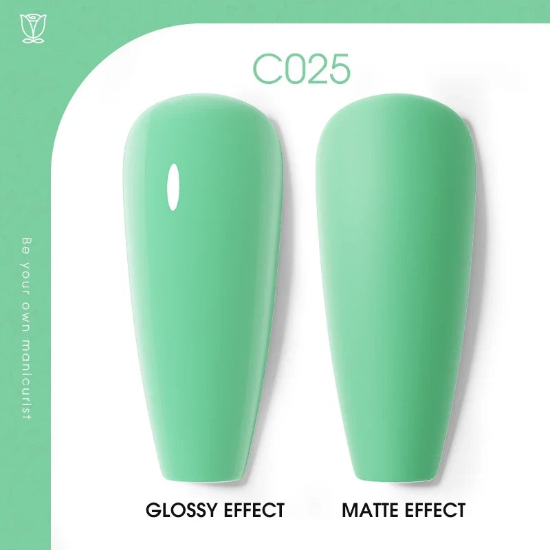 ROSALIND 7ml/15ml Summer Green Gel Nail Polish Semi Permanent Nail Art Manicure Soak Off Top Base Matt Hybrid Varnishes UV Gel