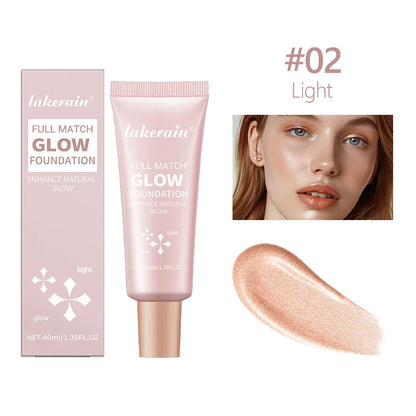 Natural Glow Enhancer Foundation Glowing Moisturizing Lightweight base Multi-purpose Face Body Glitter Cream Bronzer For Paris