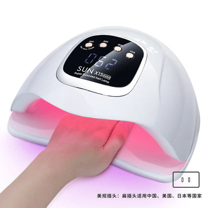 SUN X15 MAX High-Power Nail Drying Lamp For Gel Nails 280W 66LEDS Gel Polish Drying Machine With Auto Sensor UV LED Nail Lamp