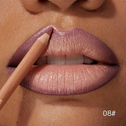1pc Matte Lipstick & Liner Pen, Waterproof, Long-Lasting, Non-Stick, Berry Shades for All Skin Types, Makeup Pencils for Women