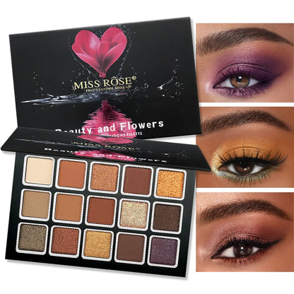 15 Colors Glitter Eyeshadow Palette Matte Waterproof Long Lasting Pressed Powder Cosmetics Kit Fashion Women Eye Makeup palette