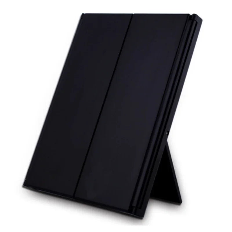Get the Perfect Look Anywhere with the Portable Three-Sided LED Makeup Mirror - Ideal for Travel and Touch-Ups!