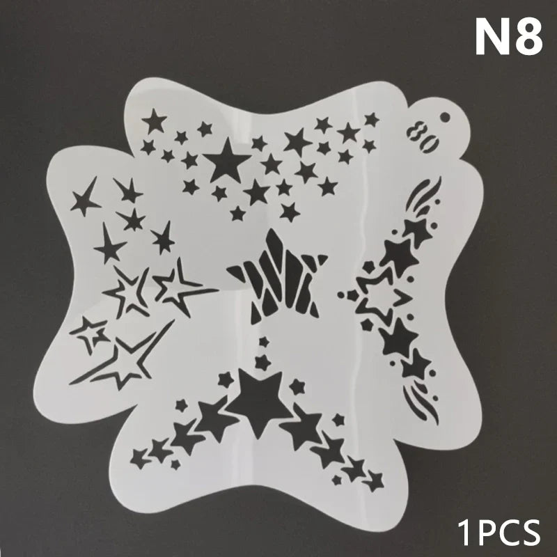 Stencils For Body Painting Face Art Stamps Temporary Tattoos Reusable Stencils Plastics