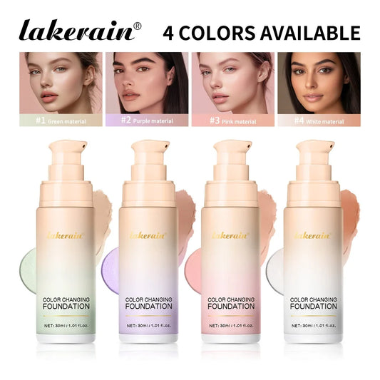 Waterproof Color Changing Liquid Foundation Centella Korean High Coverage Foundation Cream For Face Base Makeup